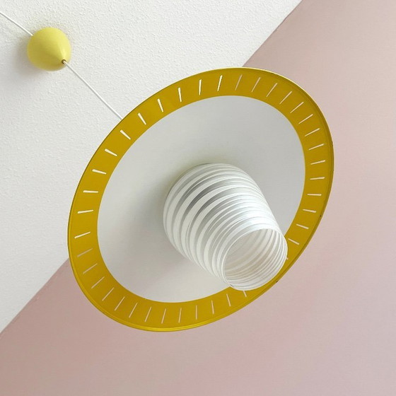 Image 1 of Lampada Mid Century Modern in vetro opalino, design olandese