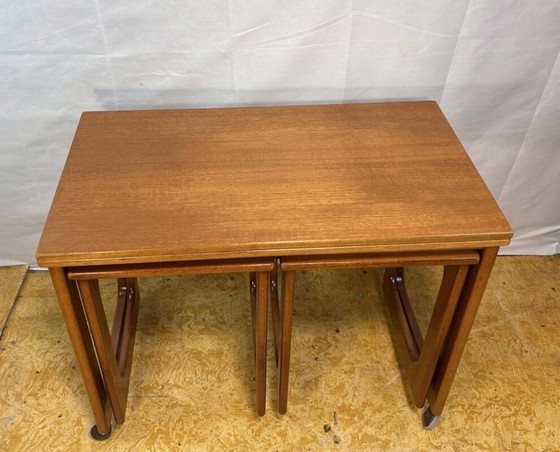 Image 1 of Mid Century Retro Teak Coffee Table / Nest of Tables by McIntosh Circa 1960  A stunning and highly practical mid century modern 