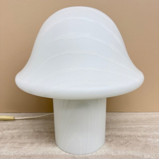 Image 1 of Lámpara de mesa Peil & Putzer Mushroom Zebra, década de 1970.