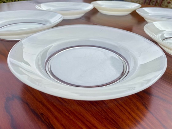 Image 1 of Mid-Century soepborden, van Duralex, Frankrijk, set van 6, jaren 60