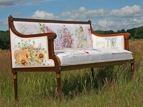 Image 1 of Antique bench set from 1800, early Empire style (1804-1814)