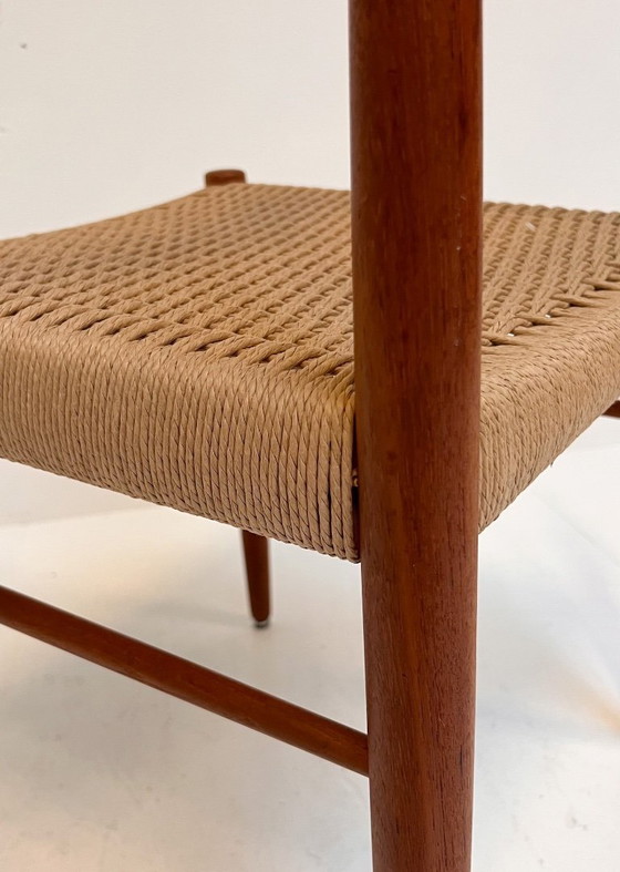 Image 1 of Gereviseerde Set Van 4 Papercord Stoelen Van H. Klein Voor Bramin, 1960's