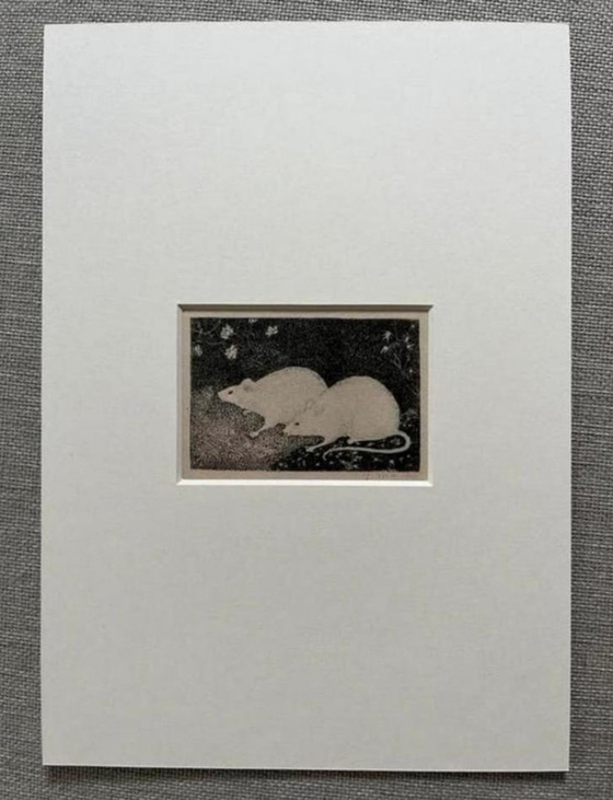 Image 1 of Jan Mankes 1889-1920 / Original Heliogravüre Maus 1923 (wunderschön gerahmt)