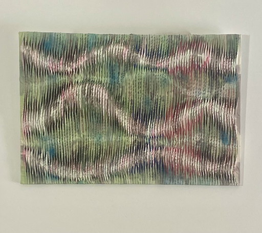 Tableau sculpture art textiles Ref : springtime 