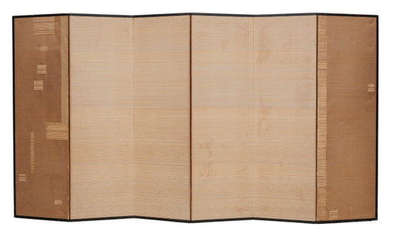 Image 1 of Japanischer mittelgroßer Faltparavent mit Holzschnitten