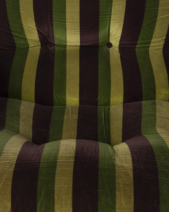 Image 1 of Pair of vintage 70s velvet armchairs designed by G. Faleschini for Mariani