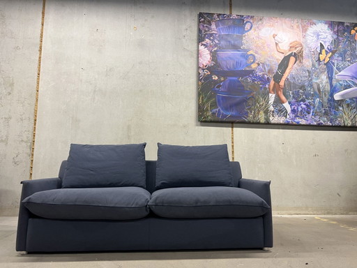 Molinari Coccolino 3 zits bank stof blauw