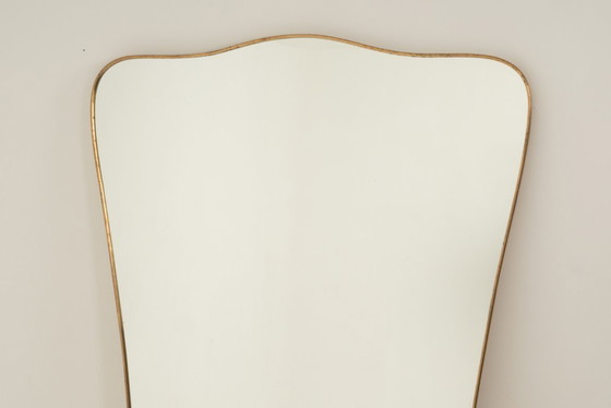 Image 1 of Miroir De Forme Chapeau De Gendarme, Dans Le Style De Gio Ponti