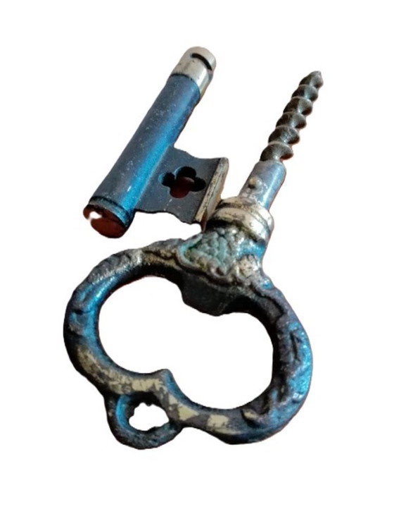 Image 1 of Cavatappi in ottone vintage, a forma di vecchia chiave