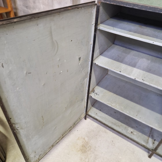 Image 1 of Industrial vintage cabinet highboard bar wall cabinet bookcase metal cabinet