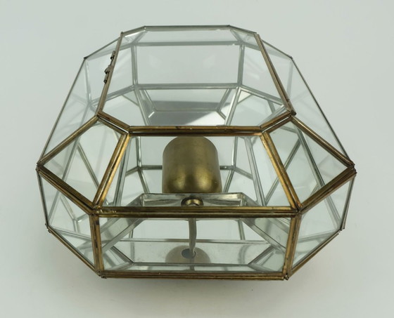 Image 1 of 1970s 1980s SCONCE wandlamp manfred fenske leuchten glass mirrored glass metal