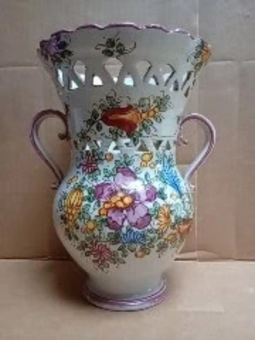 Colorful Italian Majolica Vase – Daliu Italy – Hand-painted