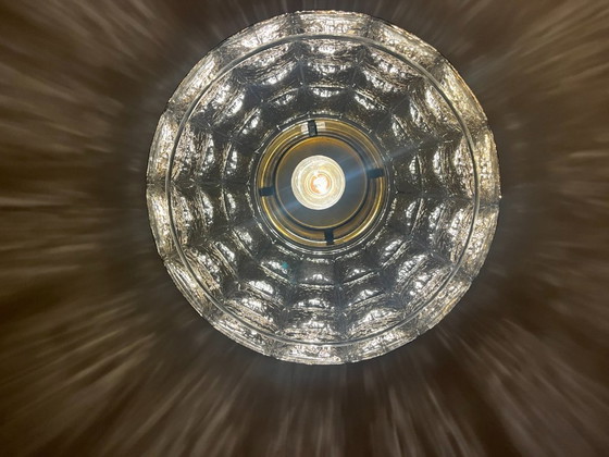 Image 1 of Lampada a sospensione in vetro vintage Glashütte Limburg