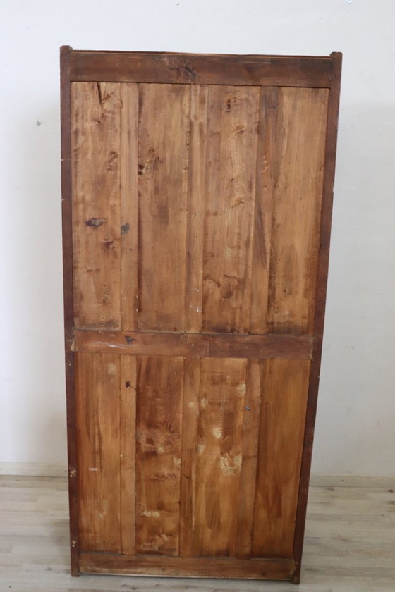 Image 1 of Archiefkast met 18 laden en luikdeur in eikenhout, Italië jaren 20