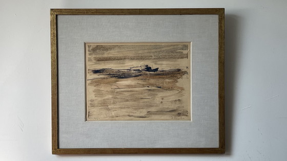 Image 1 of René Engelen (1897-1971) - Monotipo unico "Porto di Anversa"