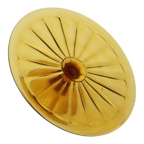 Image 1 of Piatto da torta Art Déco color ambra