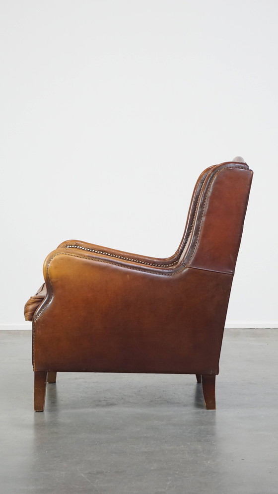 Image 1 of Fauteuil Gemaakt Van Schapenleer 