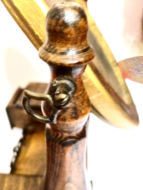 Vintage Stijl Kantelbare Spiegel met Twee Laden aan de Basis – Glass, Wood (photo 5 of 6)