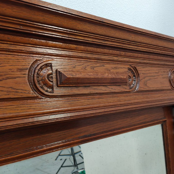 Image 1 of Specchio antico sfaccettato, specchio da camino rustico