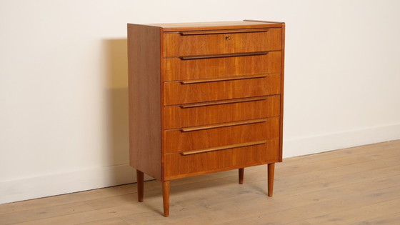 Image 1 of Vintage ladekast | 6 lades | Deens design | 101 cm