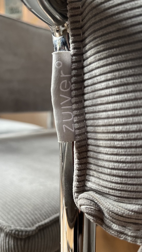 Image 1 of 5x poltrona Zuiver Ridge Rib grigio chiaro