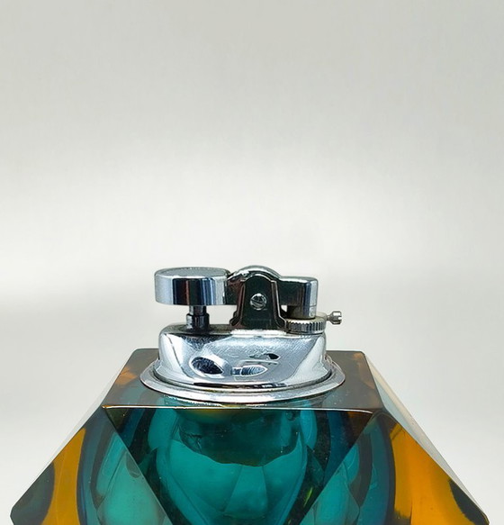 Image 1 of Briquet de table en verre de Murano Sommerso des années 1960, par Flavio Poli pour Seguso