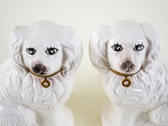 Image 1 of Figurines de chiens en céramique, style anglais, années 1970, fabriquées en Allemagne
