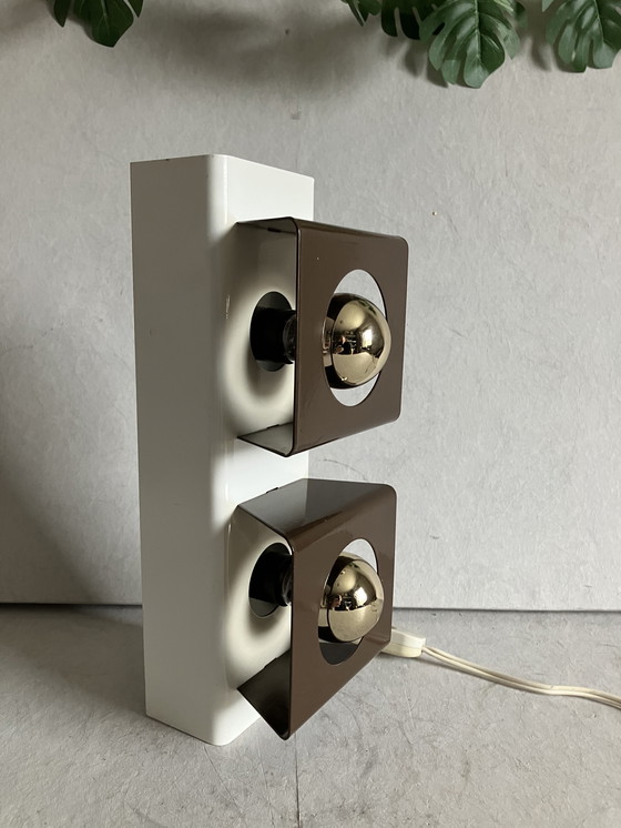 Image 1 of Vintage wall lamp cube spots by Philips, space age design.