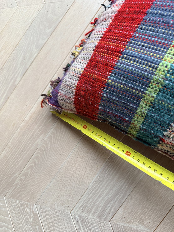 Image 1 of 1x kleurrijk geweven kussen, Menno Kroon
