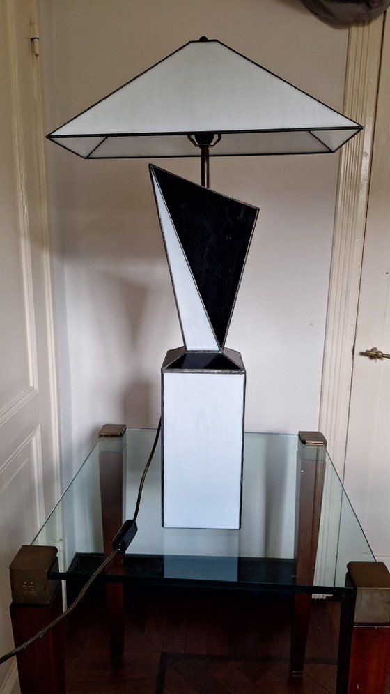 Lampada da tavolo anni '60 in vetro e ottone – Lampade da tavolo (photo 9 of 10)