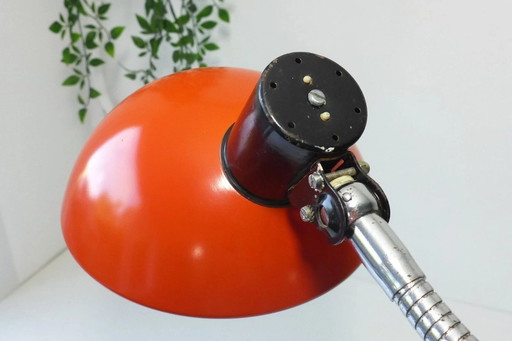 Space Age table lamp, vintage clamp lamp, 1960s/70s, Orange Luminaires NF, France