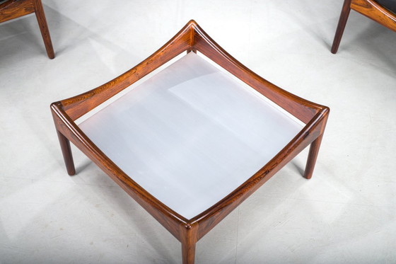 Image 1 of Mid Century Moderne Deense Palisander fauteuils en salontafel van Kristian Vedel voor Sören Willadsen, jaren 1960, set van 3