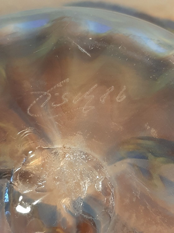 UNICA Erwin Eisch signierte Schale, Schalen, Glas, Blau (Foto 5 von 6)