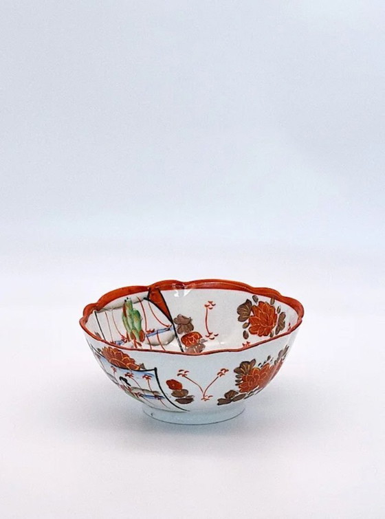 Image 1 of Service à thé Kutani japonais ancien du XXe siècle – Porcelaine peinte à la main