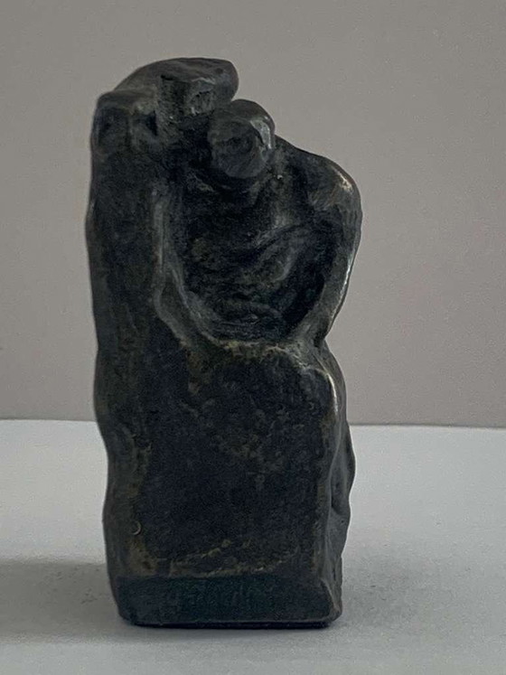 Image 1 of Alfred Hrdlicka - Study for Anthropos, 1981, fully sculpted tin casting, numbered with artist's signature and foundry stamp