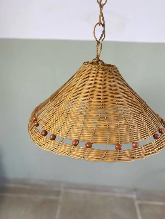 Vintage wicker pendant light – Pendant lamps, Rattan (photo 4 of 18)