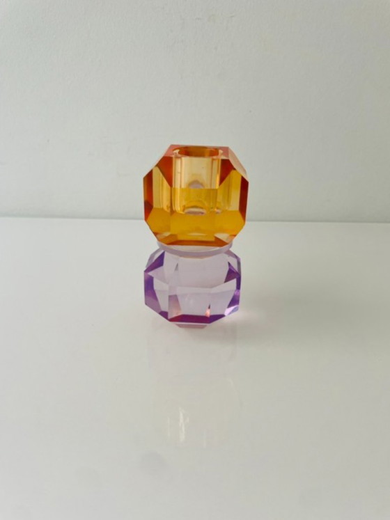 Image 1 of Candeliere moderno in vetro sfaccettato