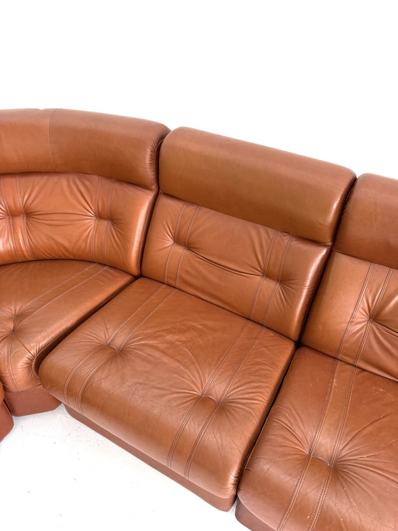 Vintage 6-Delige Modulaire Leren Bank, Jaren ‘80 – laauser, Modulaire banken, Wood, Leather (photo 10 of 14)