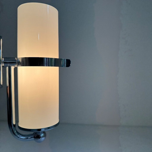 PAIRE D’ANCIENNES APPLIQUES EN OPALINE « DELMAS »  VINTAGE