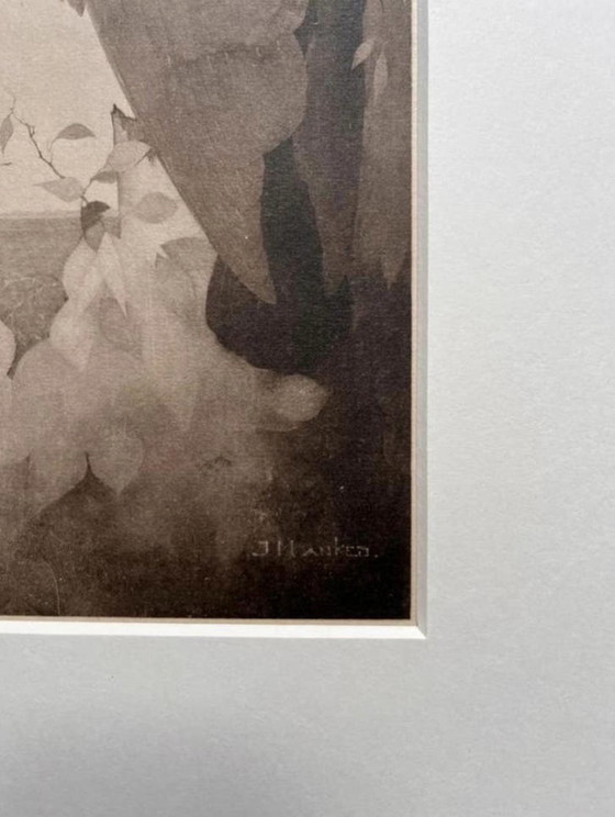 Image 1 of Jan Mankes 1889-1920 / Héliogravure originale Corbeau à Berkenboom 1923