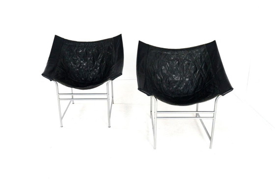Image 1 of Set of 2 Gerard van den Berg Montis Swing armchairs chairs vintage