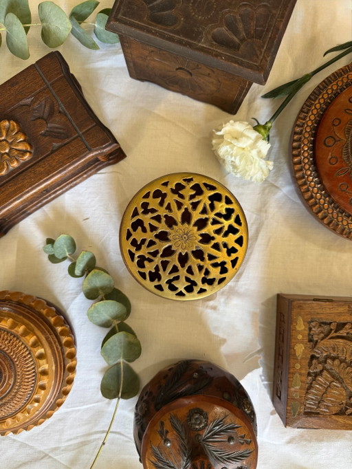 Wood and brass box