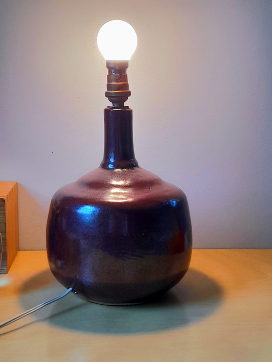 Image 1 of Lampvoet van geëmailleerd steengoed, 1960