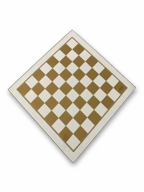 Image 1 of FEM Italy glazen schaakbord uit de jaren 70