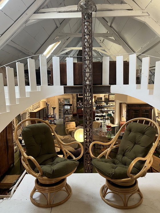Image 1 of Paire de Fauteuils en rotin