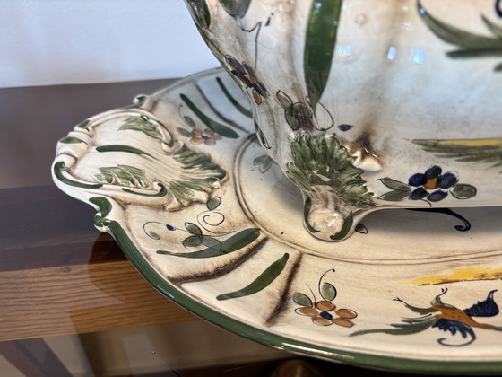 Image 1 of Soupière Capodimonte Faïance estilo Renacimiento 