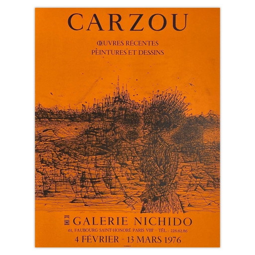 Expo Jean CARZOU - Galería Nichido IV Cartel 1976