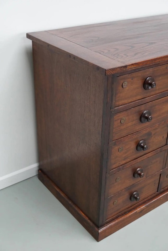 Image 1 of Sehr großer antiker Apothekerschrank/Kommode aus Hartholz, ca. 1900