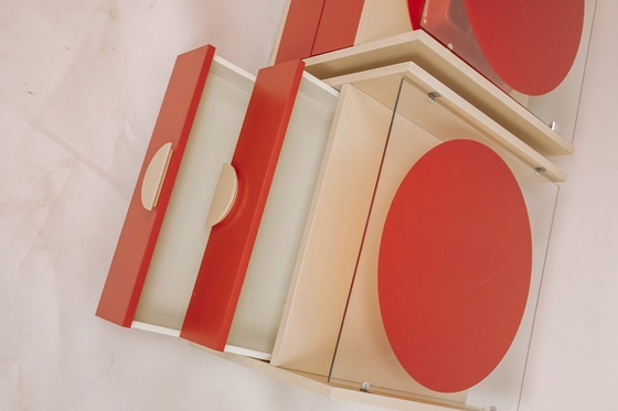 Image 1 of Tables de chevet vintage de style Space Age, italiennes, années 1960