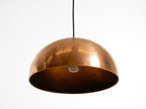 Bellissima lampada a sospensione originale italiana in stile Mid-Century Modern in rame